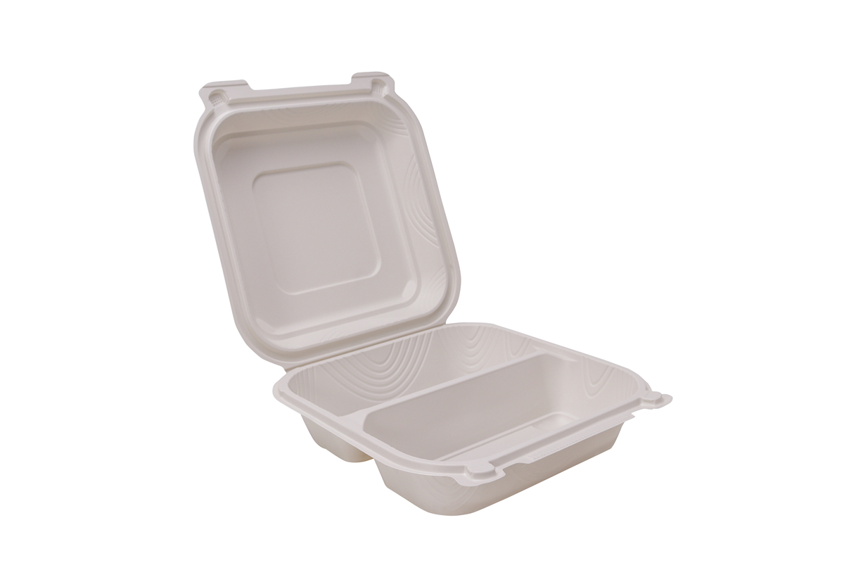 Caja de almuerzo sellada PP desechable caja de comida rápida cuadrada negra